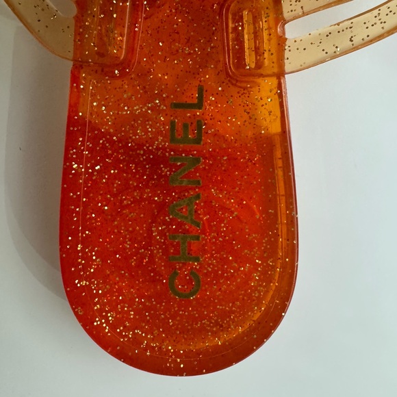 CHANEL CC Jelly Camellia Glitter Thong Sandals Size 36 - Picture 3 of 7